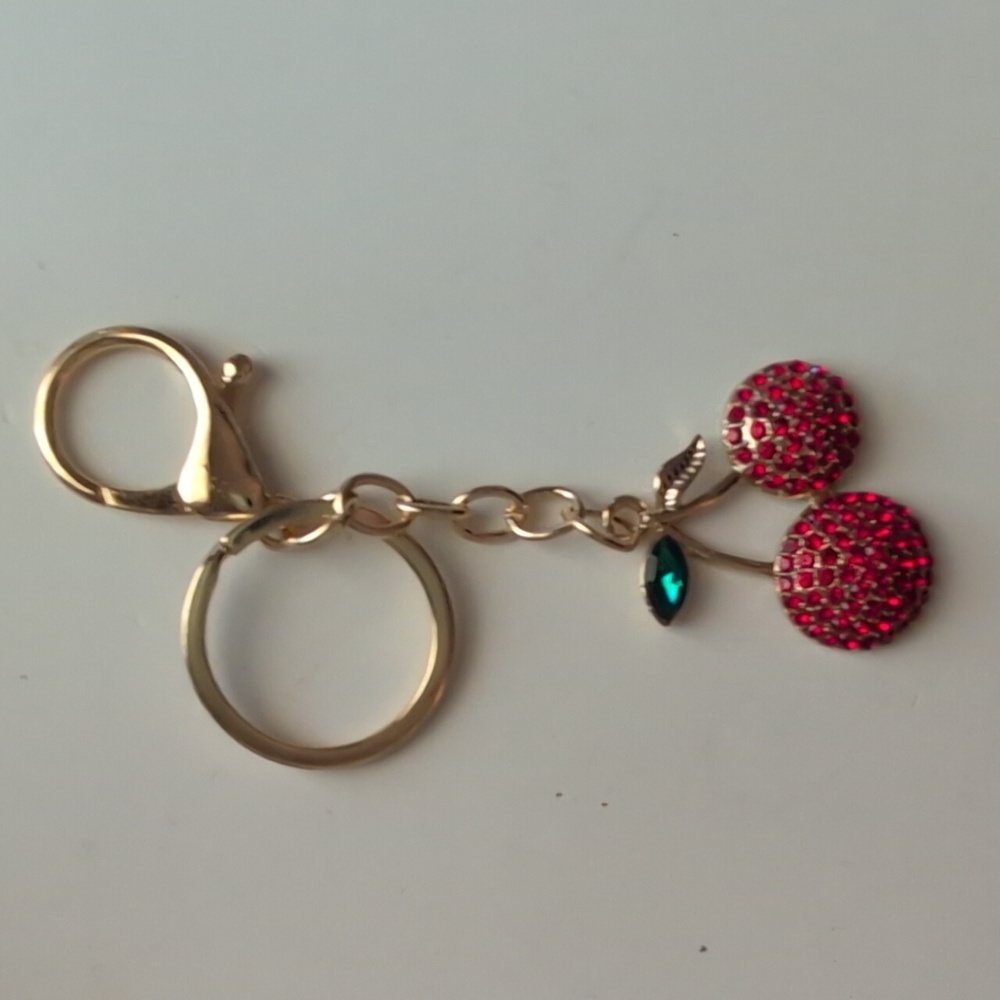 Cherry Keychain Bag Charm